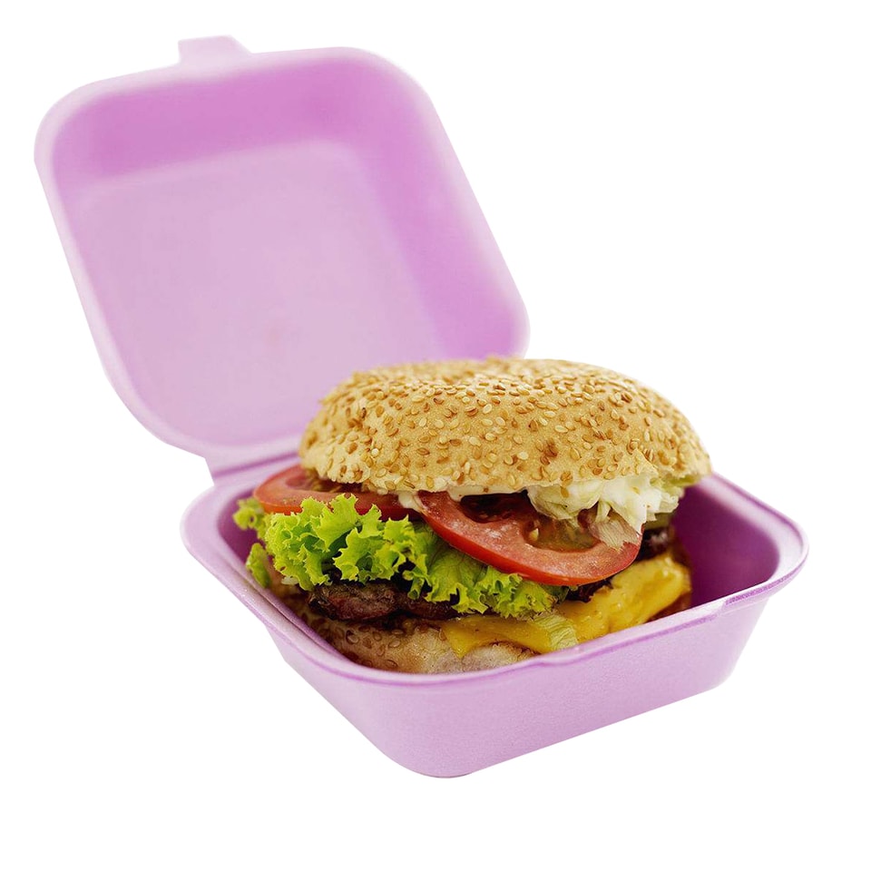 Caja de espuma para hamburguesa