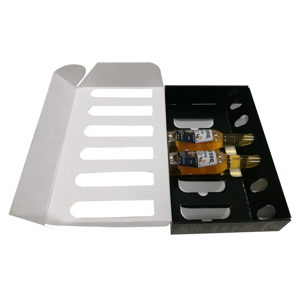 Caja para 6 botellas de vino de una sola pieza
