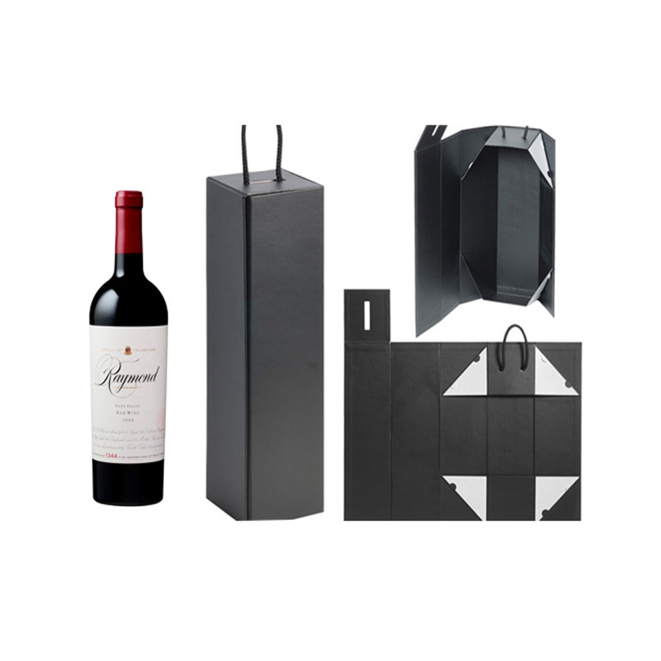 Caja plegable para vino