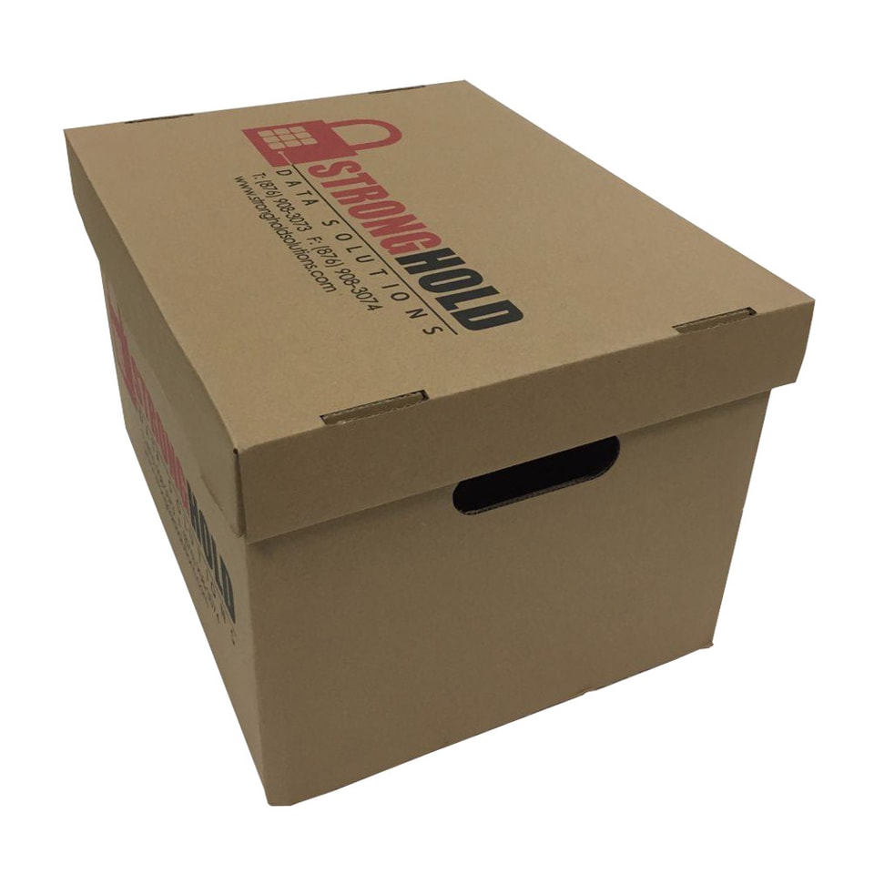 Caja archivadora de cartón corrugado a medida
