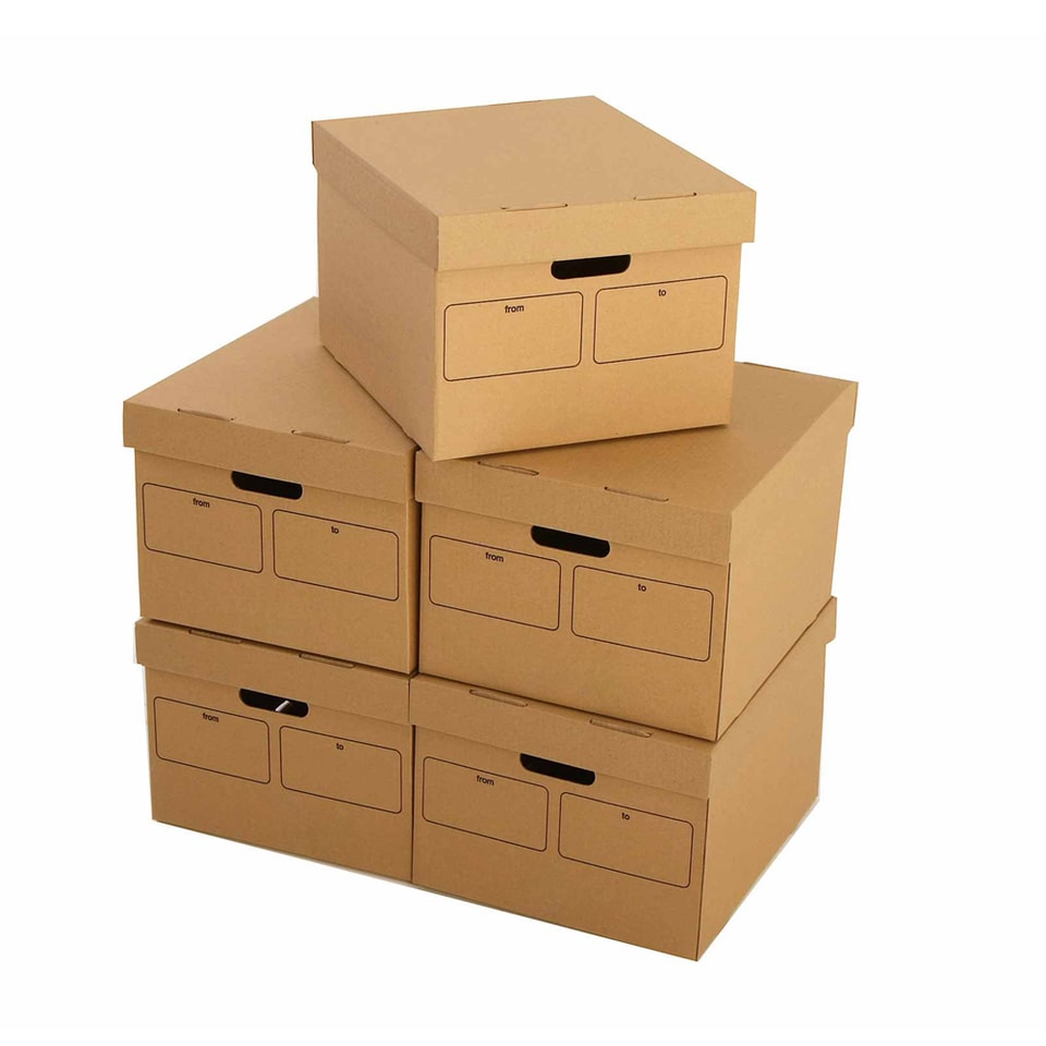 Caja de archivo de papel de montaje plano