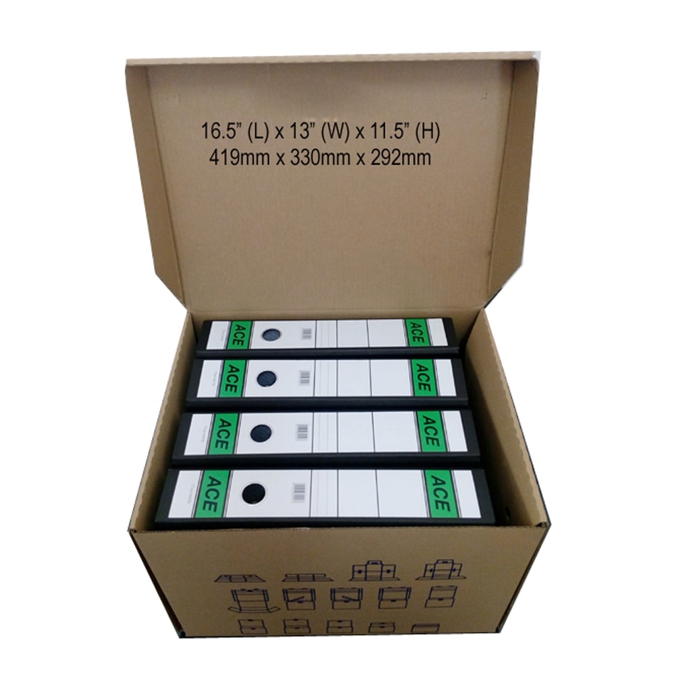 Caja de papel para almacenar documentos de oficina