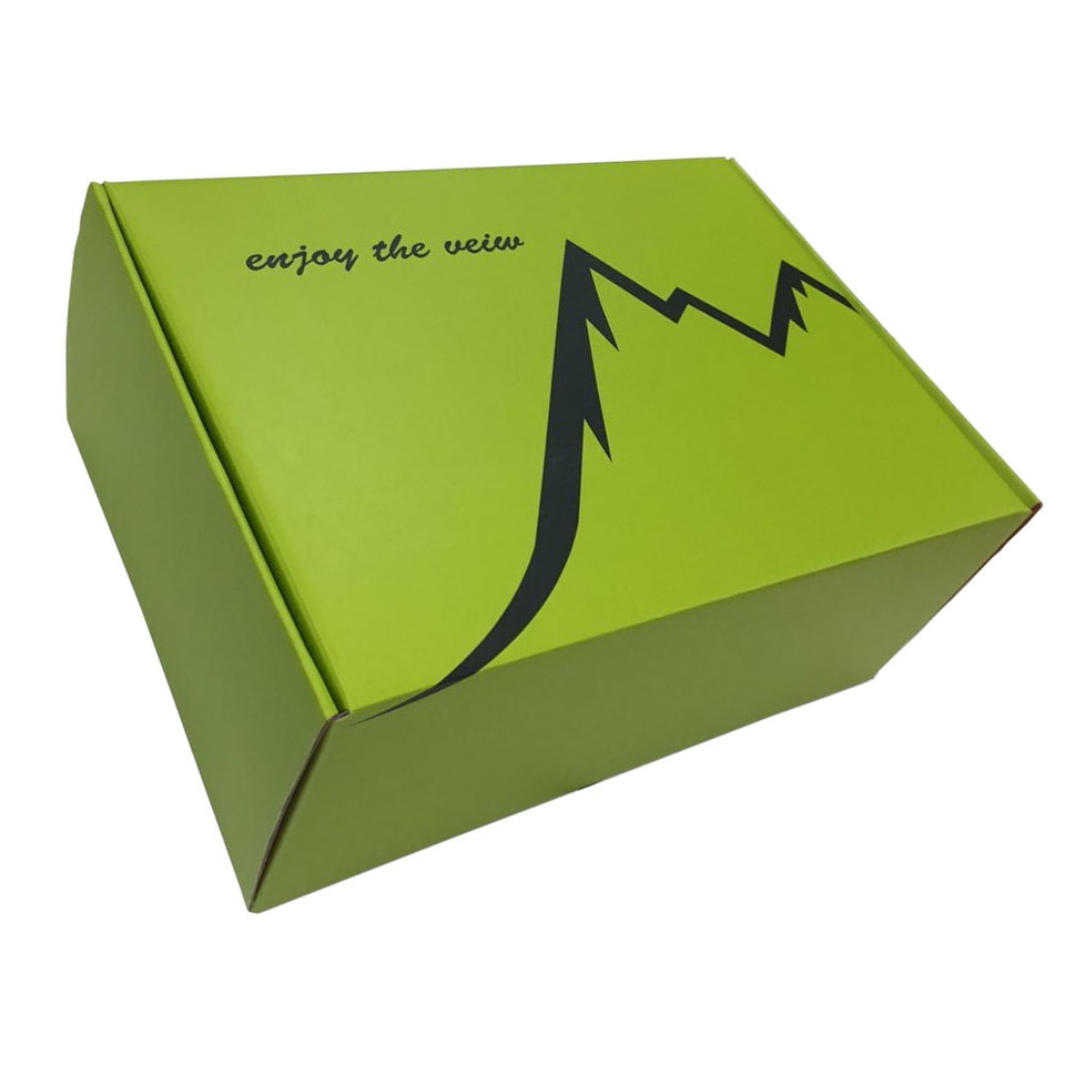 Caja colorida y elegante para enviar cuadernos
