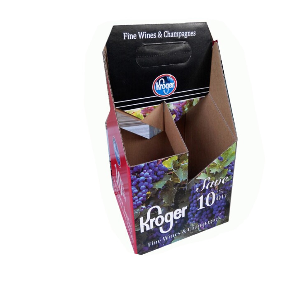 Caja para cuatro botellas de vino