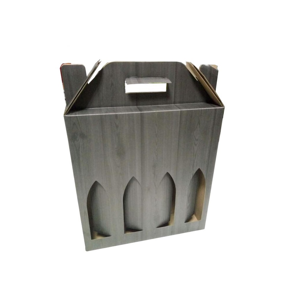 Caja para cuatro cervezas