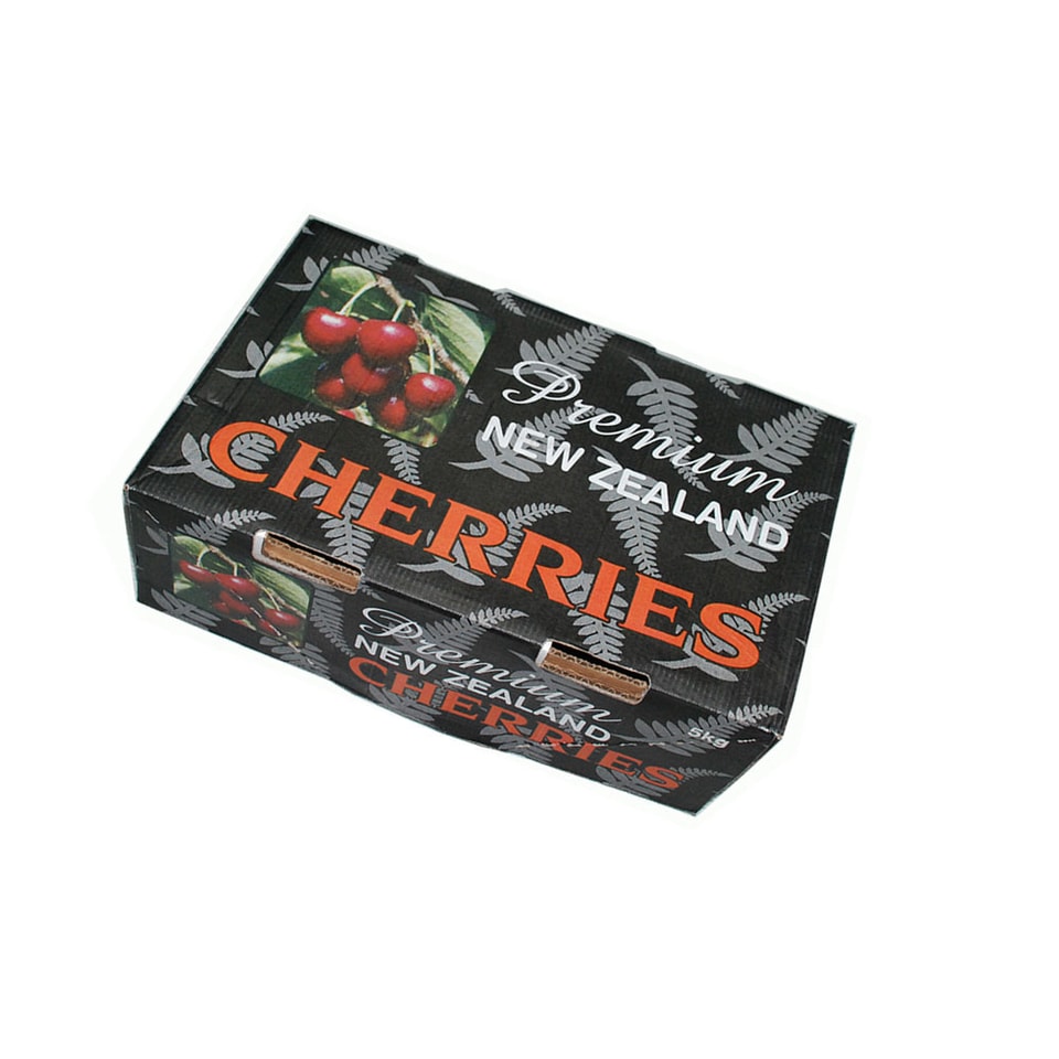 Caja para frutas con tapa y base