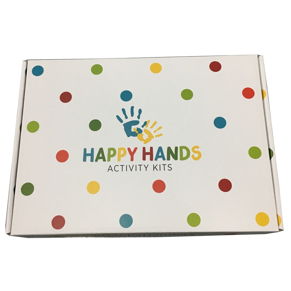 Caja de mudanza colorida para ropa