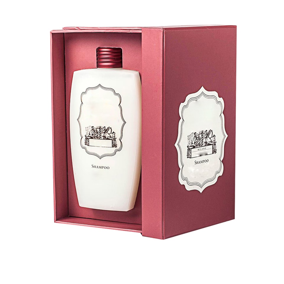 Caja de embalaje personalizada de papel gris para champú, colorida y de alta calidad