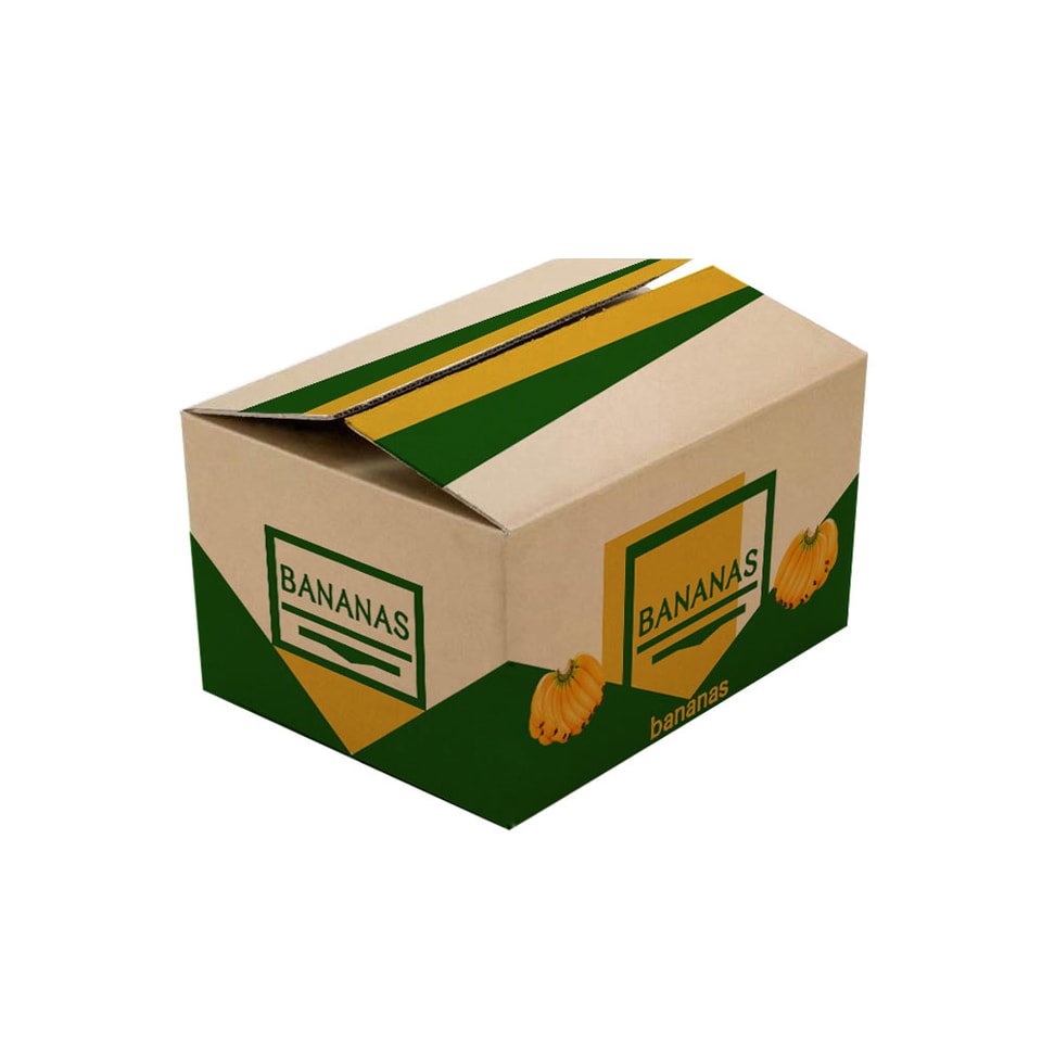 Caja de cartón corrugado para transporte y embalaje de bananas