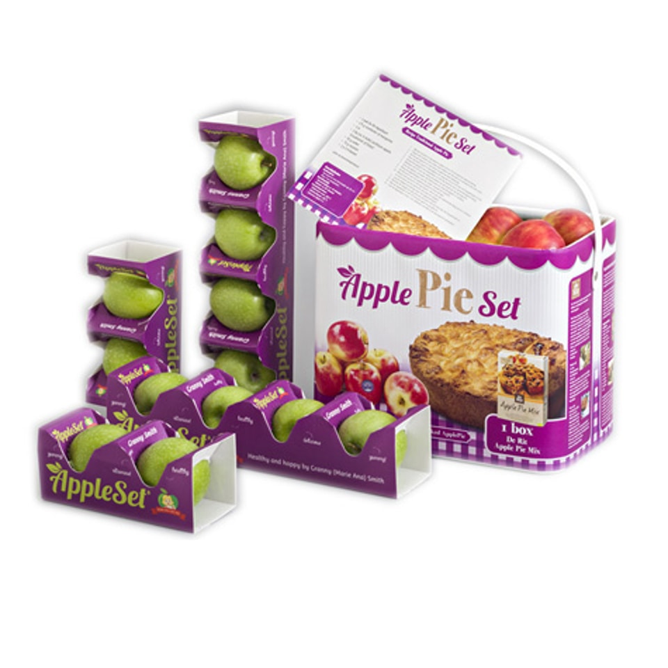 Caja para manzanas con logotipo personalizado
