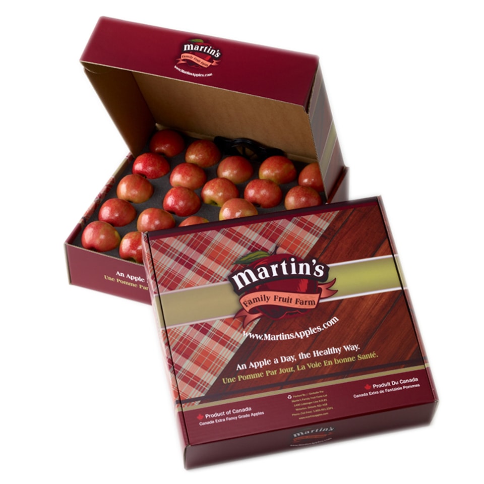 Caja de regalo de lujo para manzanas con diseño personalizado
