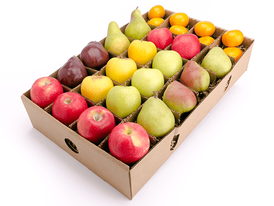 Caja resistente de cartón corrugado para el embalaje de manzanas