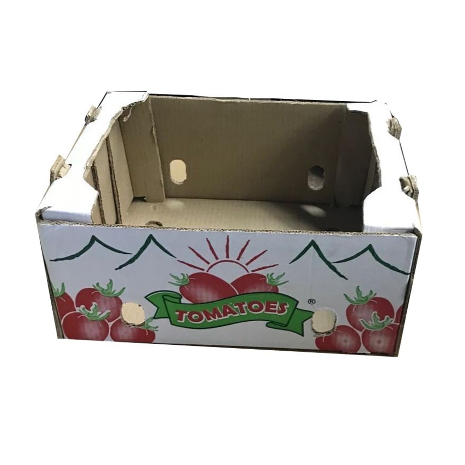 Caja de embalaje corrugada personalizada para tomates