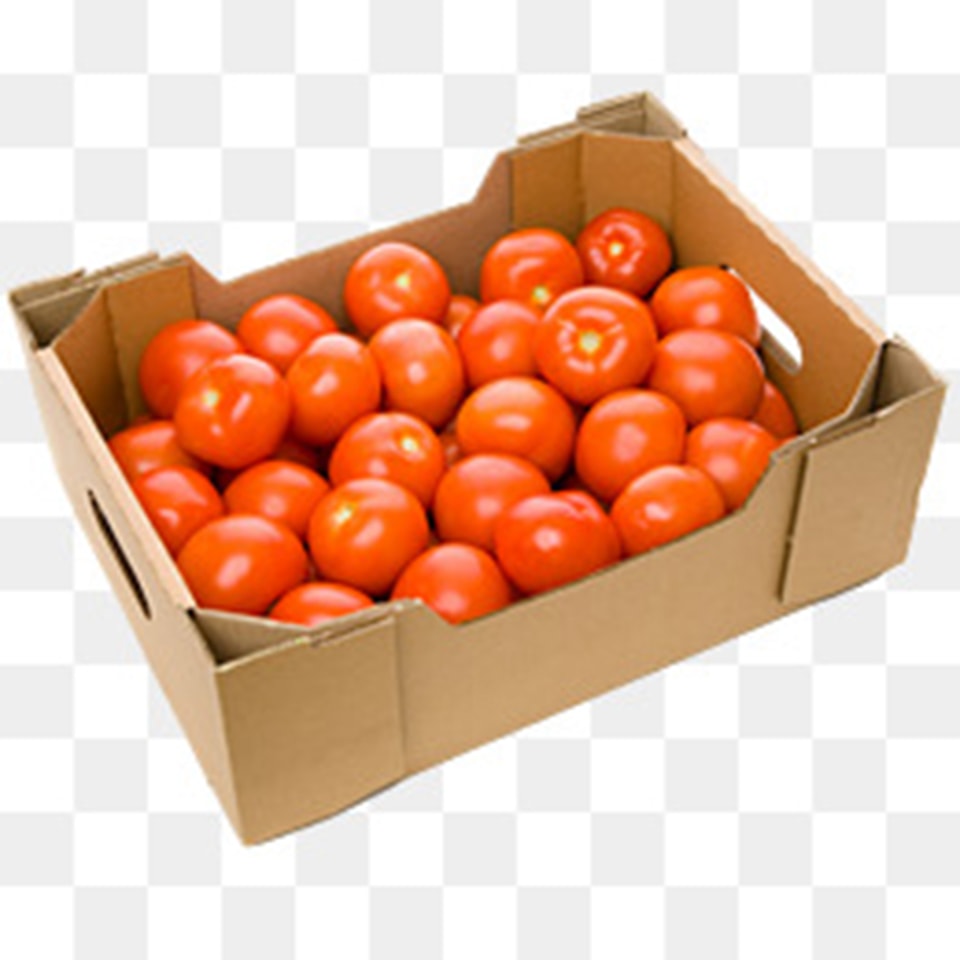 Caja de papel corrugado resistente para tomates, fabricada a medida