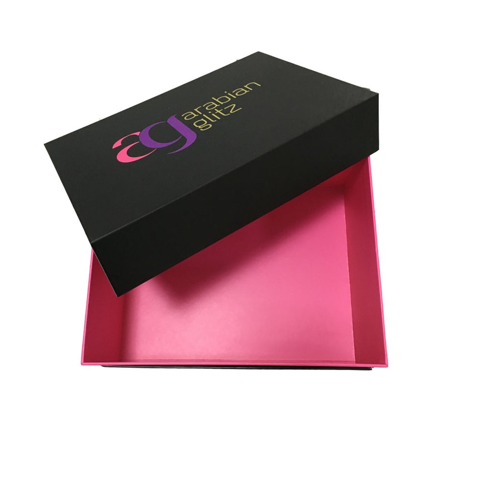 Caja de regalo de papel con tapa y base
