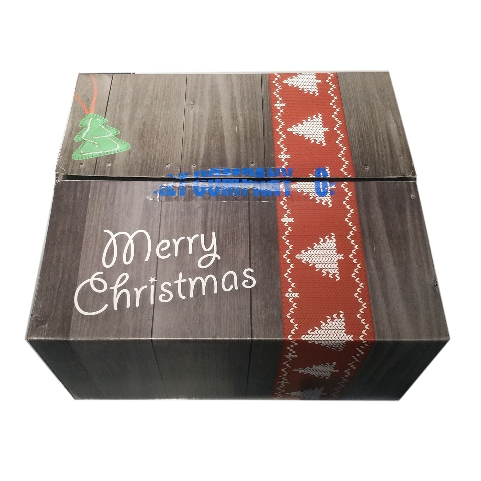 Caja de envío personalizada de cartón corrugado para regalos navideños