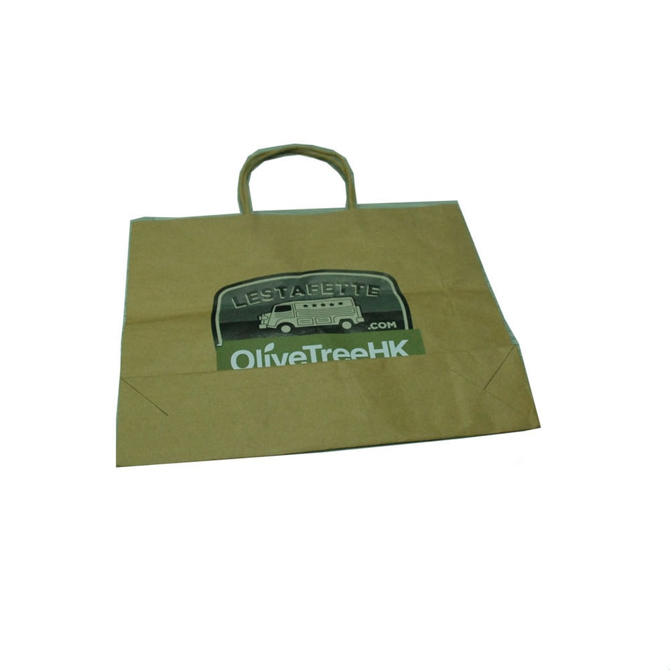 Bolsa de papel kraft con logotipo impreso
