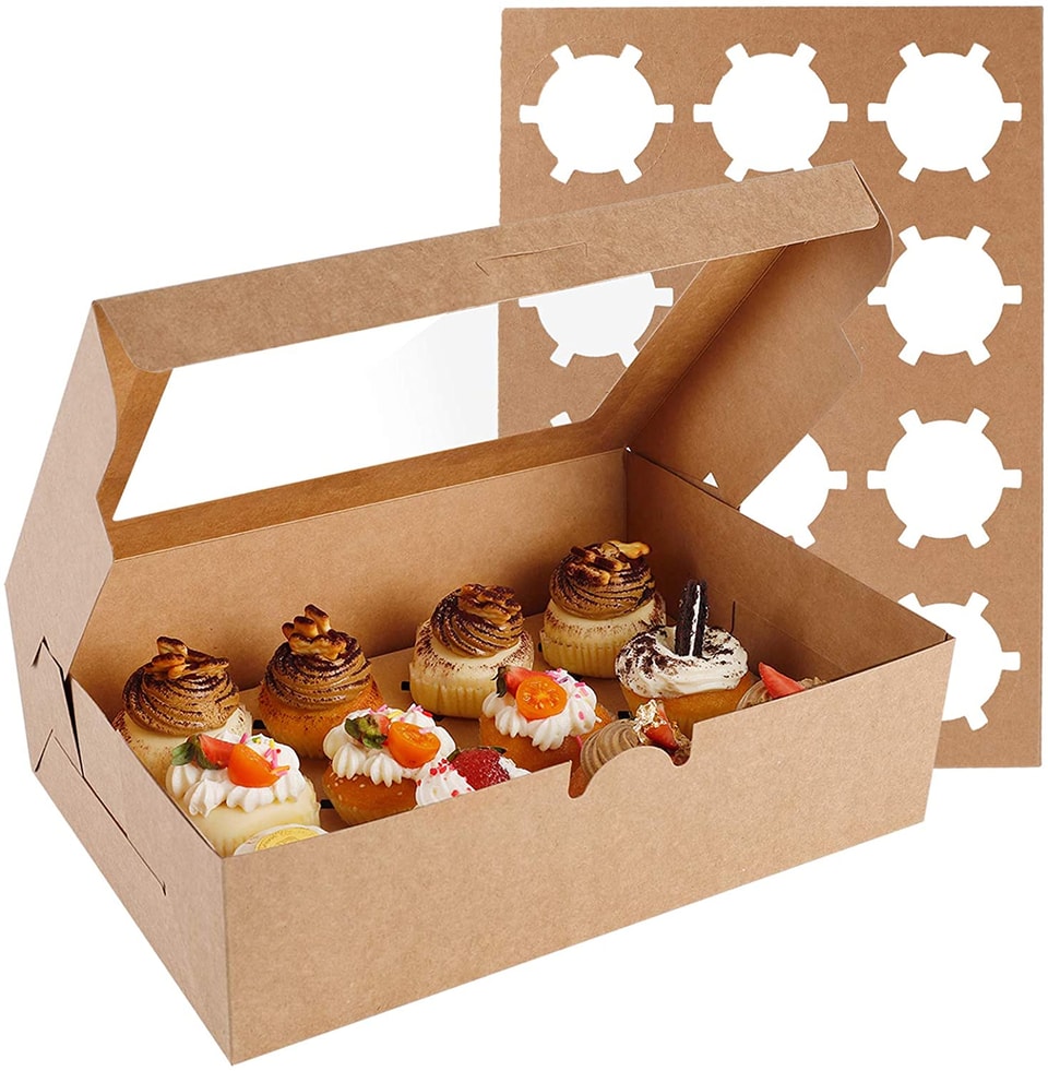 Cajas personalizadas para cupcakes de 12 compartimentos al por mayor