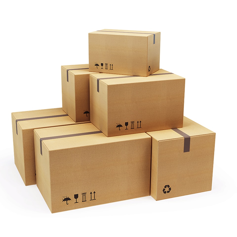Cajas marrones personalizadas de cartón kraft corrugado para envíos