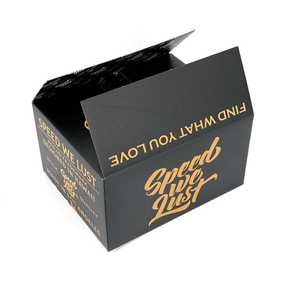 Cajas de envío negras de cartón corrugado personalizadas