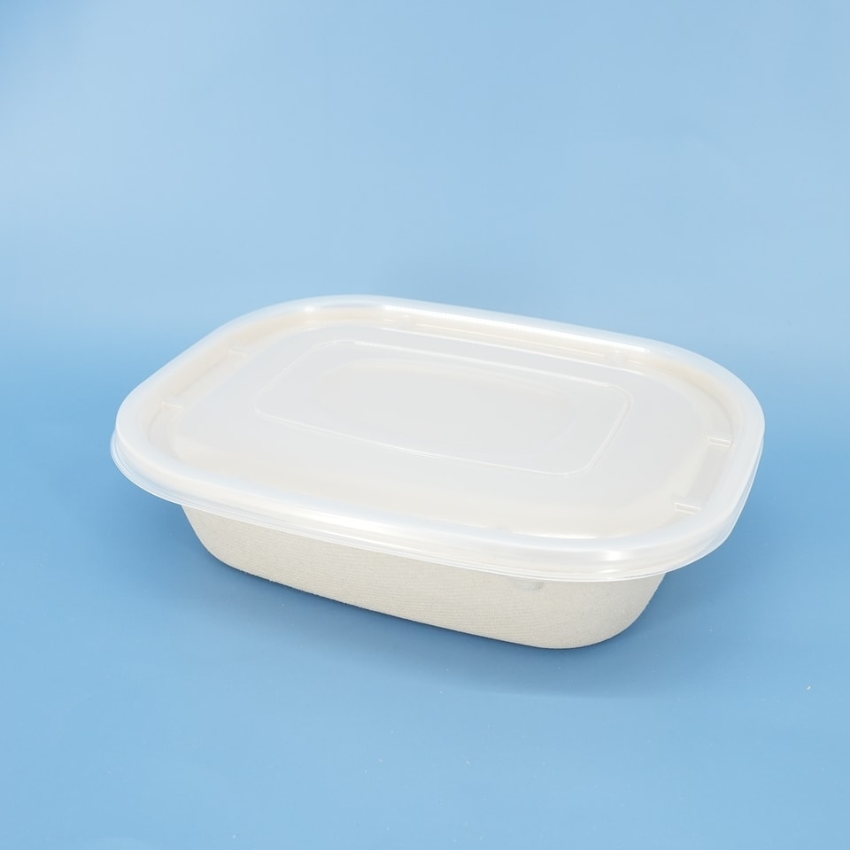 Caja kraft alimentaria personalizada para ensaladas, desechable y con impresión a medida