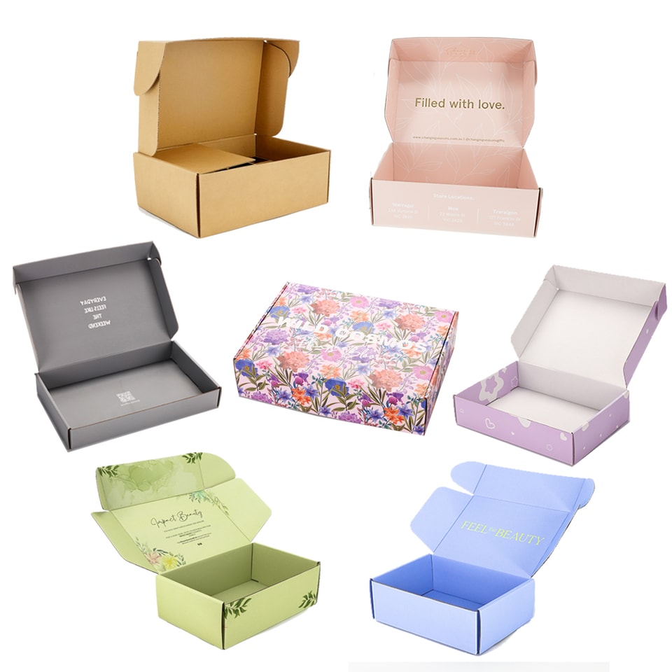 Caja de papel de colores