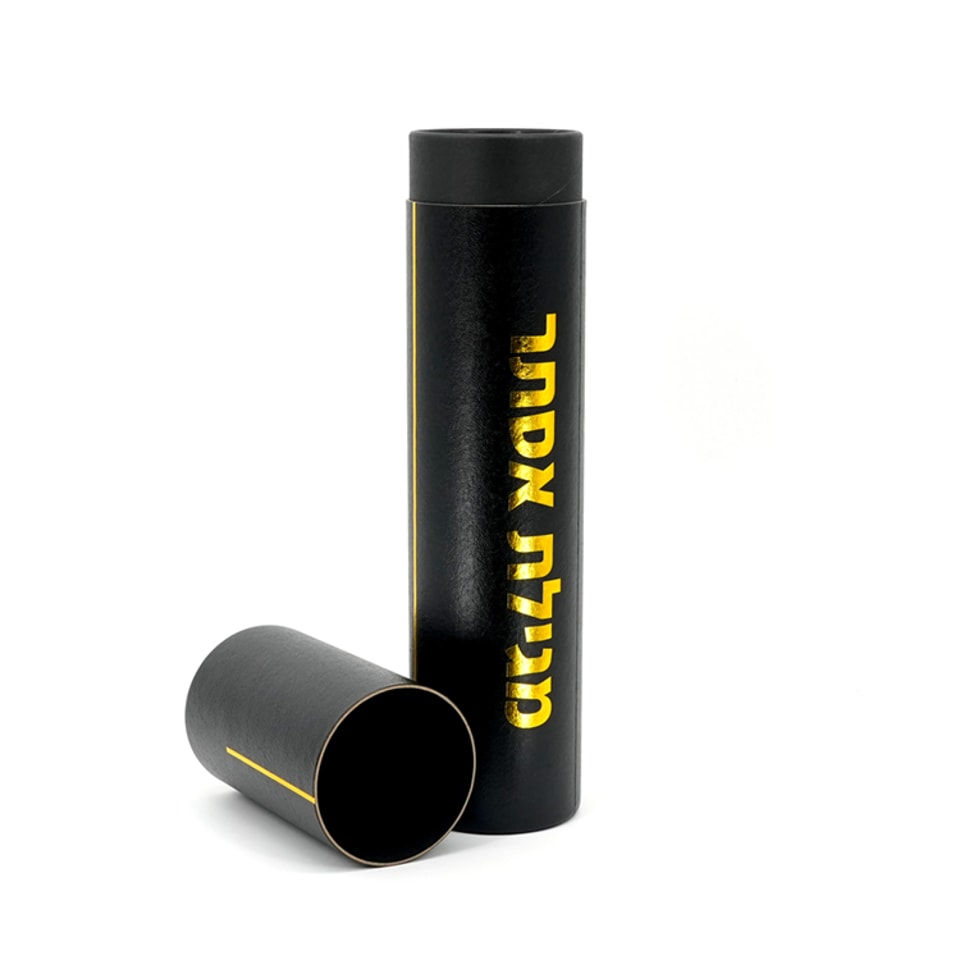 Tubo de papel negro