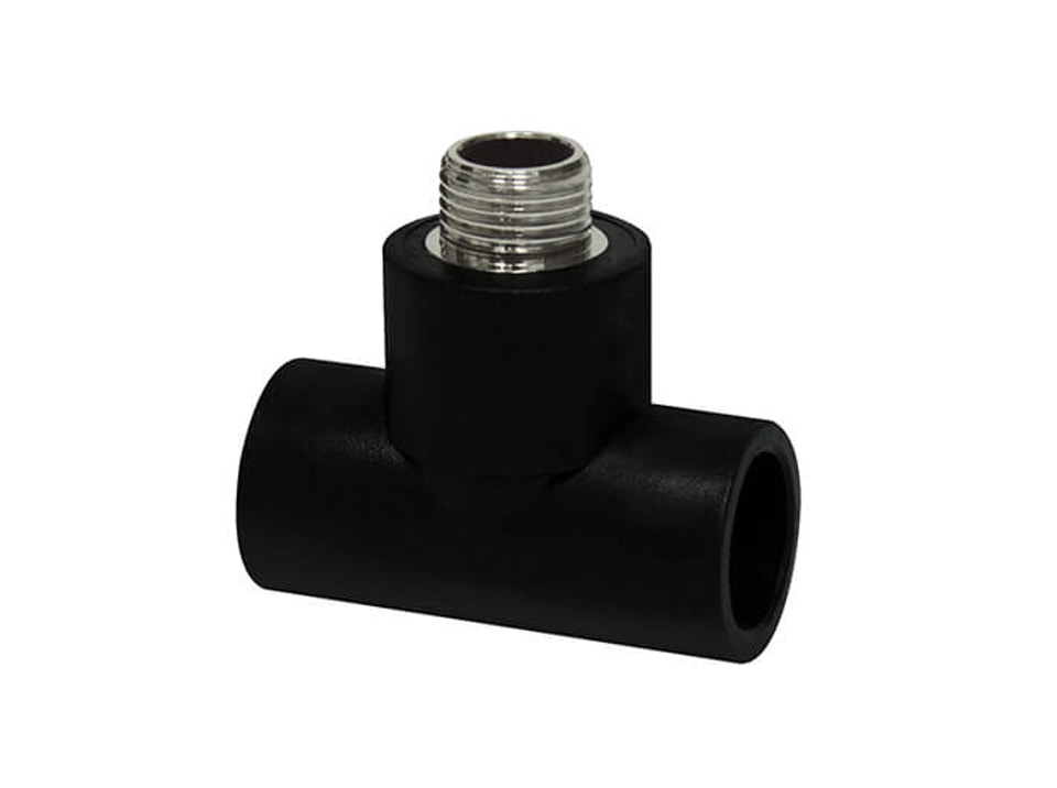HDPE Socket Fitting-Male Tee(Copper Thread)
