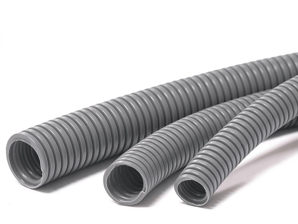 16mm/20mm/25mm PVC Corrugated Pipe- Grey