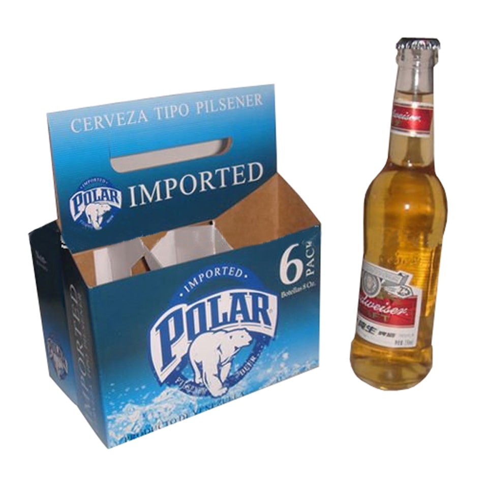 Custom Printing Six Pack Beer Box With Handle