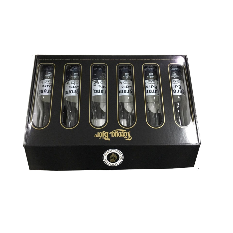 High Quality Black Printing Six Pack Cardboard Beer Box