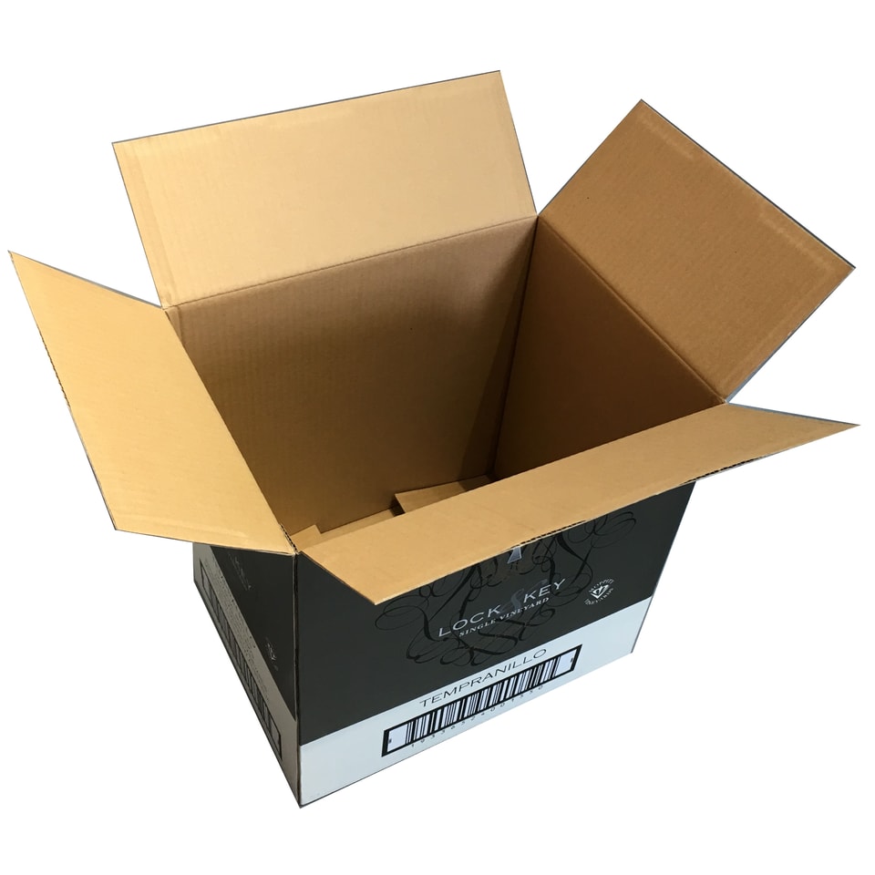 Cardboard 12 Bottle Wine Box