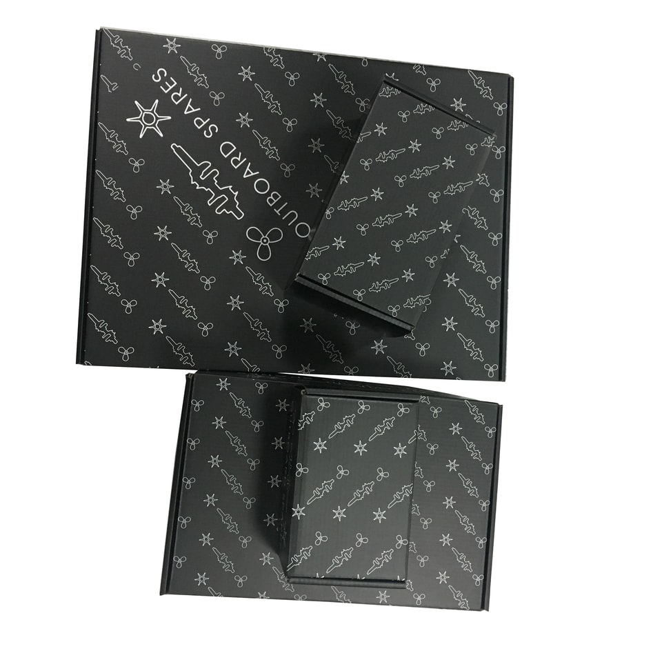 OEM Matt Black Corrugated Paper Box