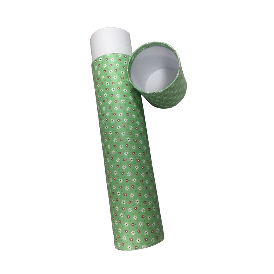 Cardboard paper tube with custom printing
