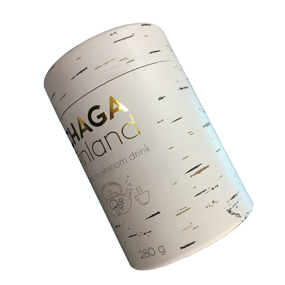 Round paper tube with logo gold foil stamping