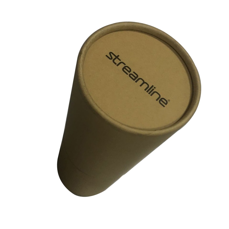 Custom brown paper tube with black logo
