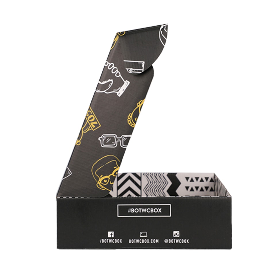 Custom Black Corrugated Shirt Boxes