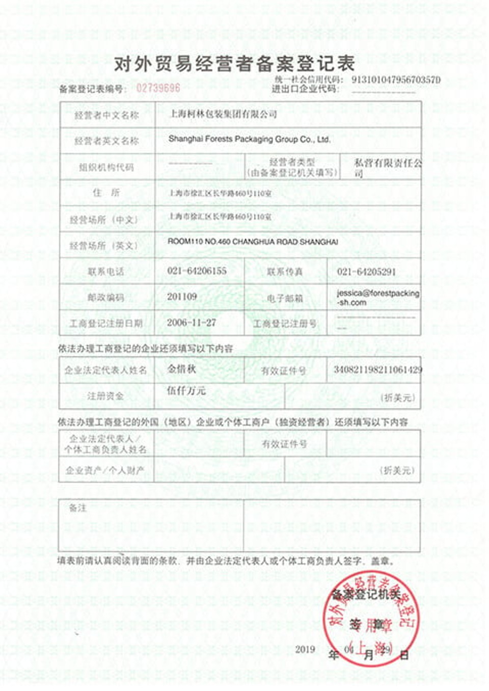 Self-management Import and Export Rights