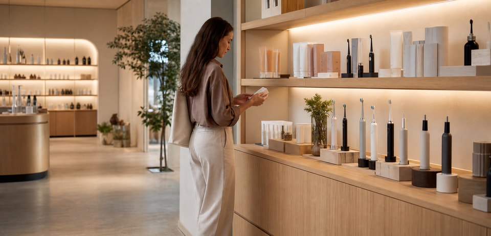 Oral care products for beauty stores