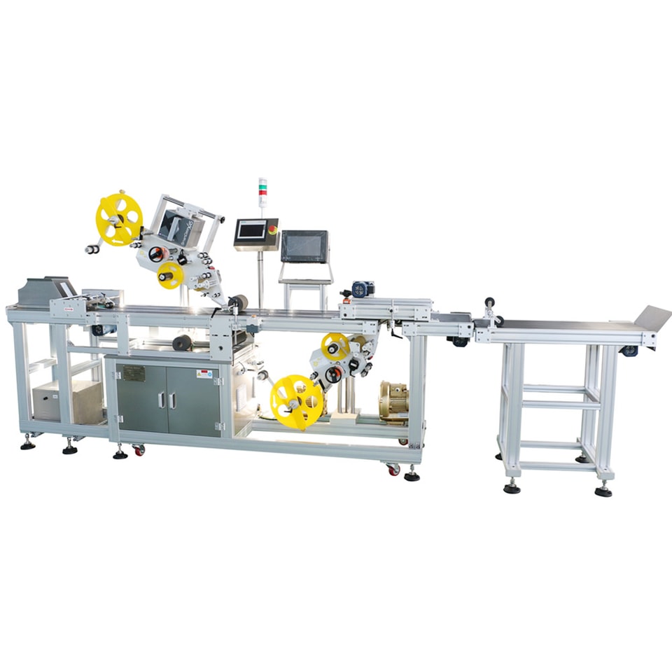 Empty Bag Top&Bottom Labeler With Feeder