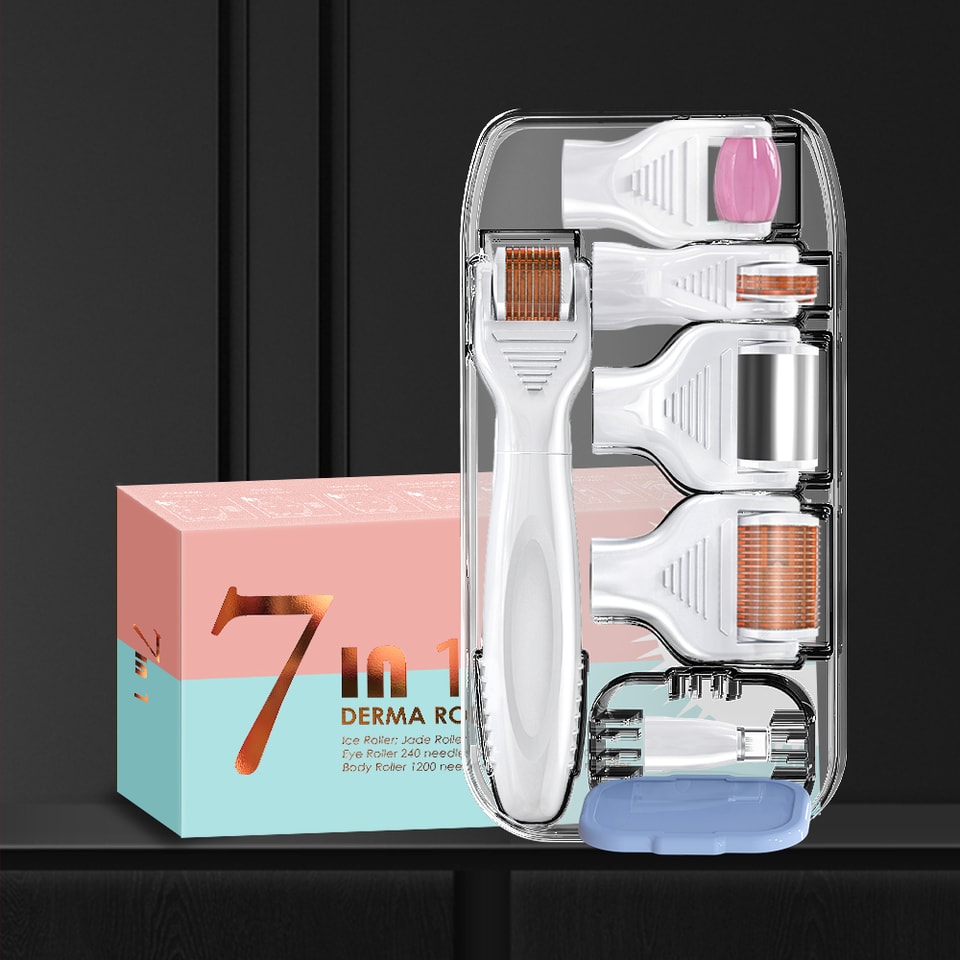 7-in-1 Derma-Roller-Set für Lippen, Augen, Gesicht und Körper