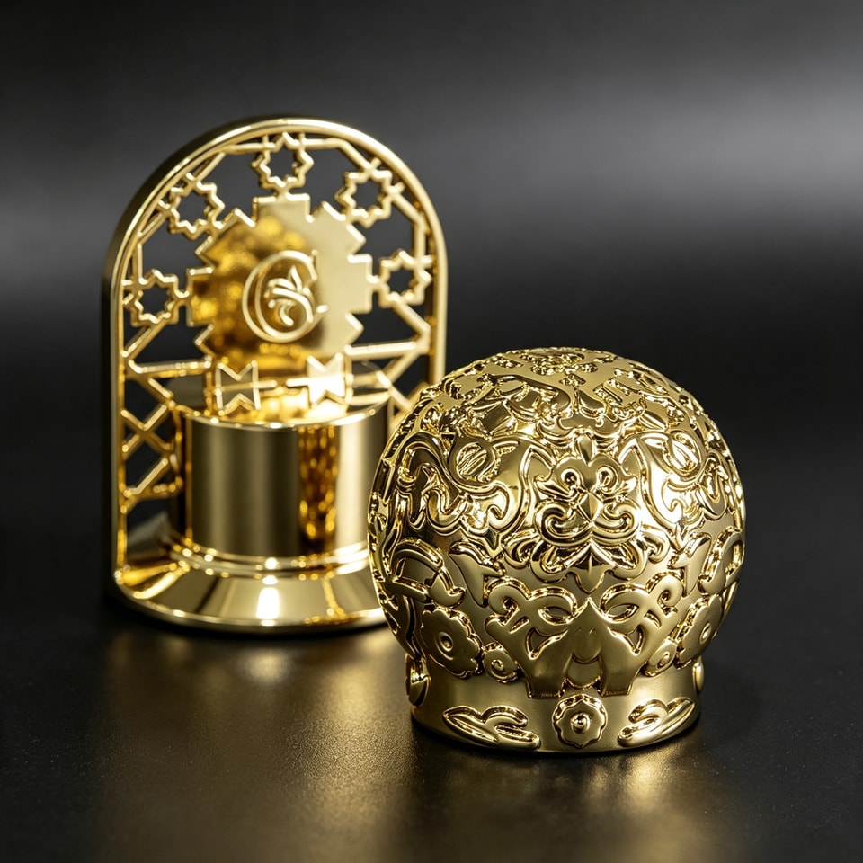 Metallizing perfume packaging finish