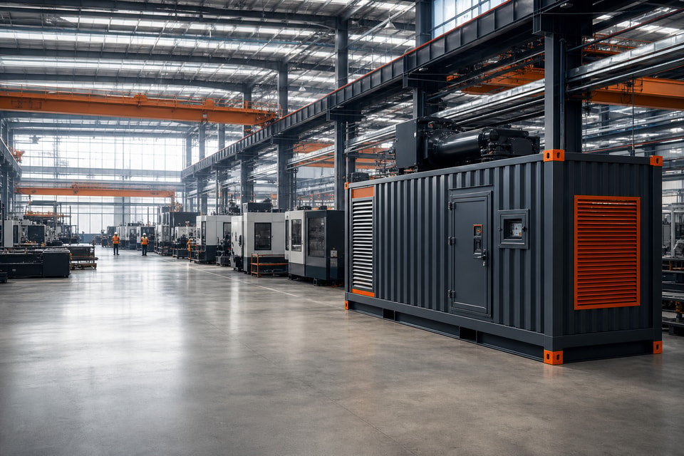 Generator power solution for industrial manufacturing