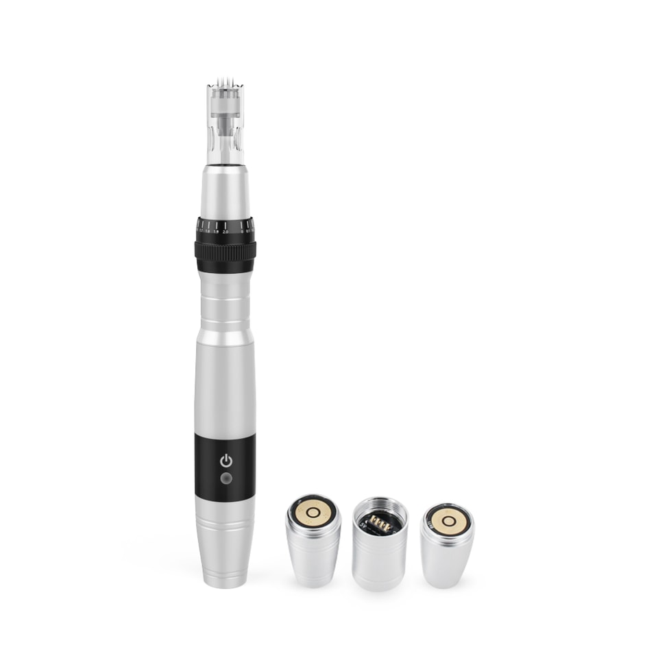 Appareil puissant de microneedling avec injection, stylo booster cutané, thérapie LED