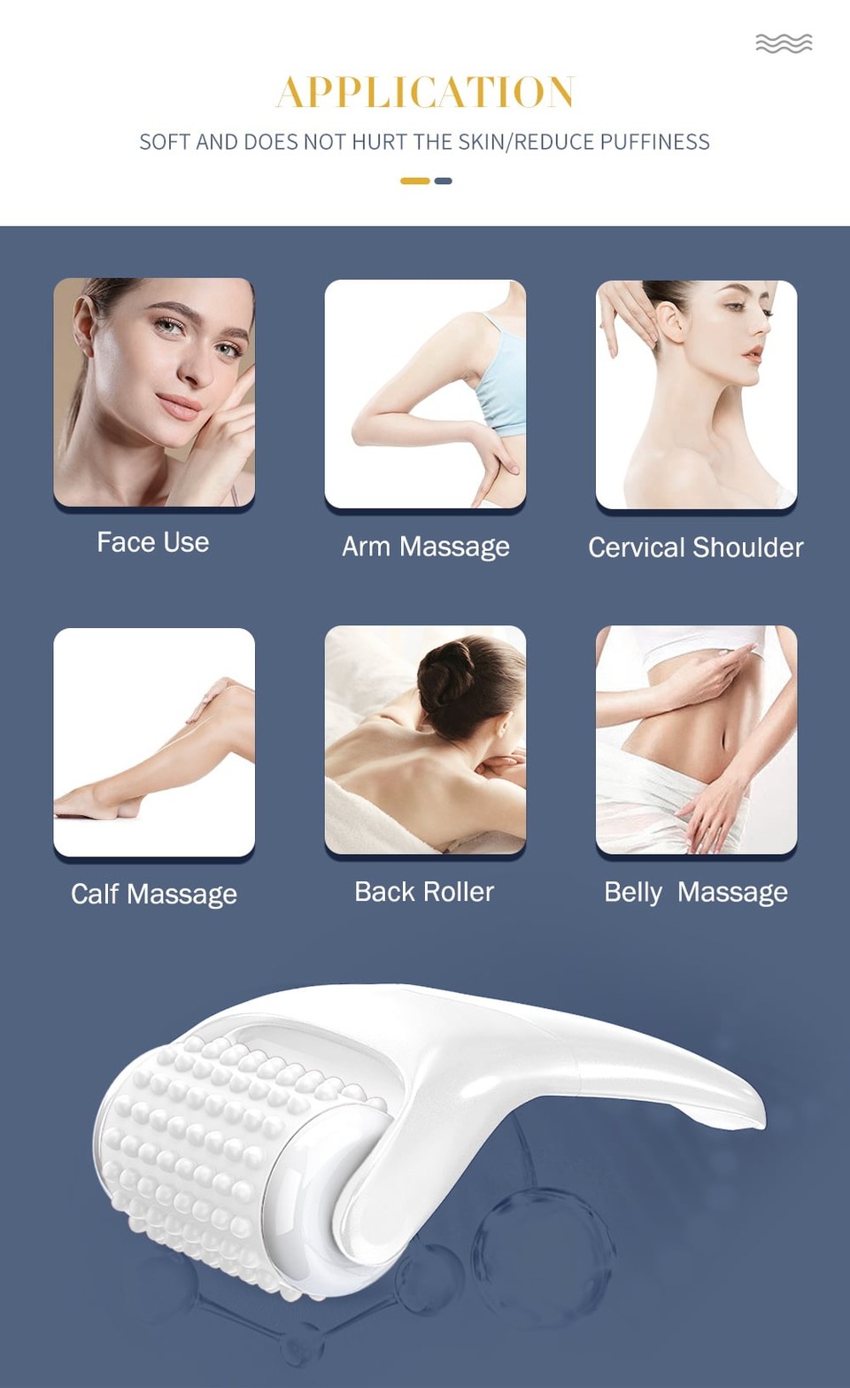 NOUVEAU rouleau masseur pratique Dr. Roller en silicone pour la maison, usage SPA