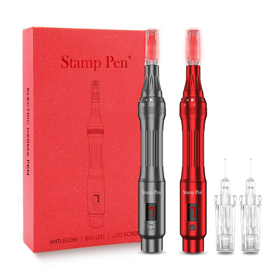 Power Microneedling device Anti Backflow LCD Dermapen LED Therapy