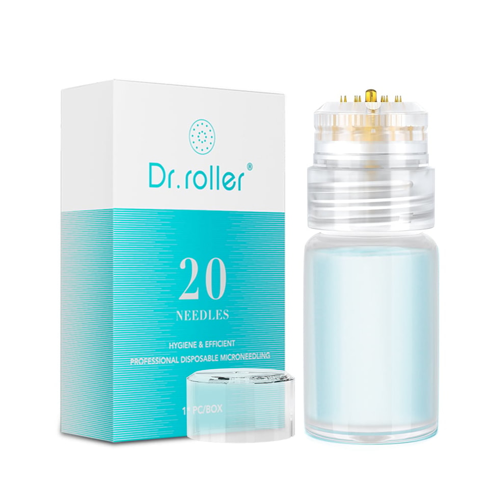 Dr.roller Hydra Needle Facial Microneedling Derma Stamp 20Pins With 5ml Ampoule