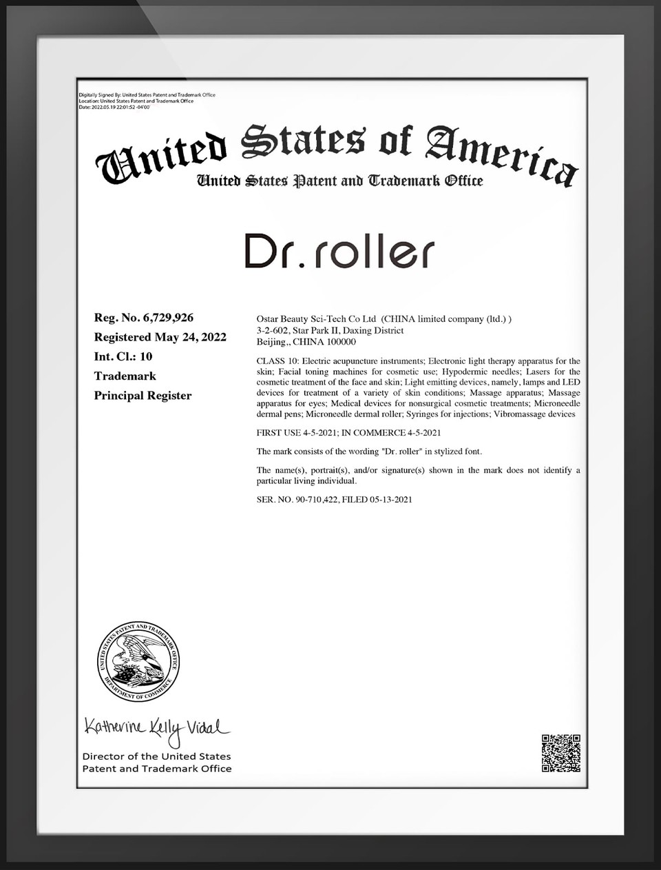 Dr. roller (US Trademark)