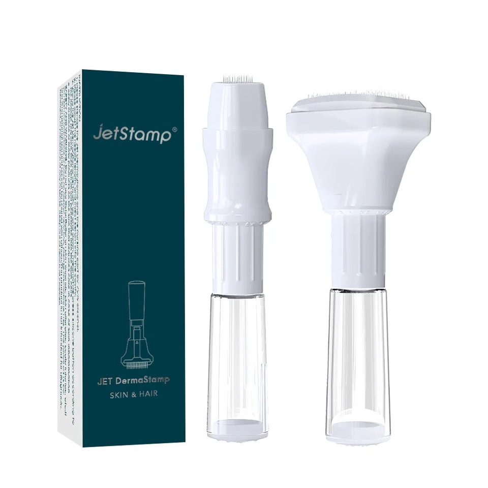 JetStamp Microneedle Derma Stamp Serum Infusion Adjustable Needle 25 PINS & 140 PINS