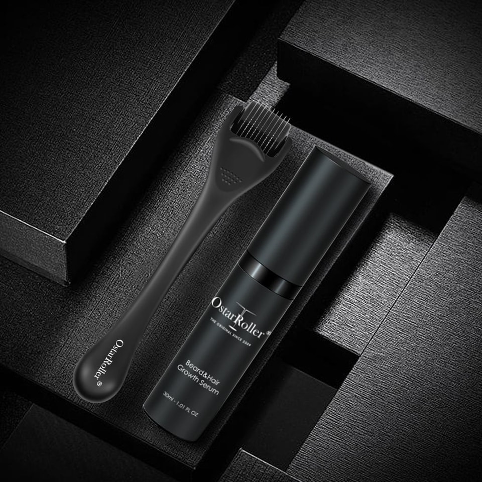 OstarRoller SET Derma Roller and Beard Growth Serum